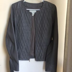 Hinge Diamond Quilted Leather Jacket.